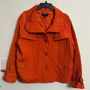 Talbots Orange Quilted Jacket Size Large